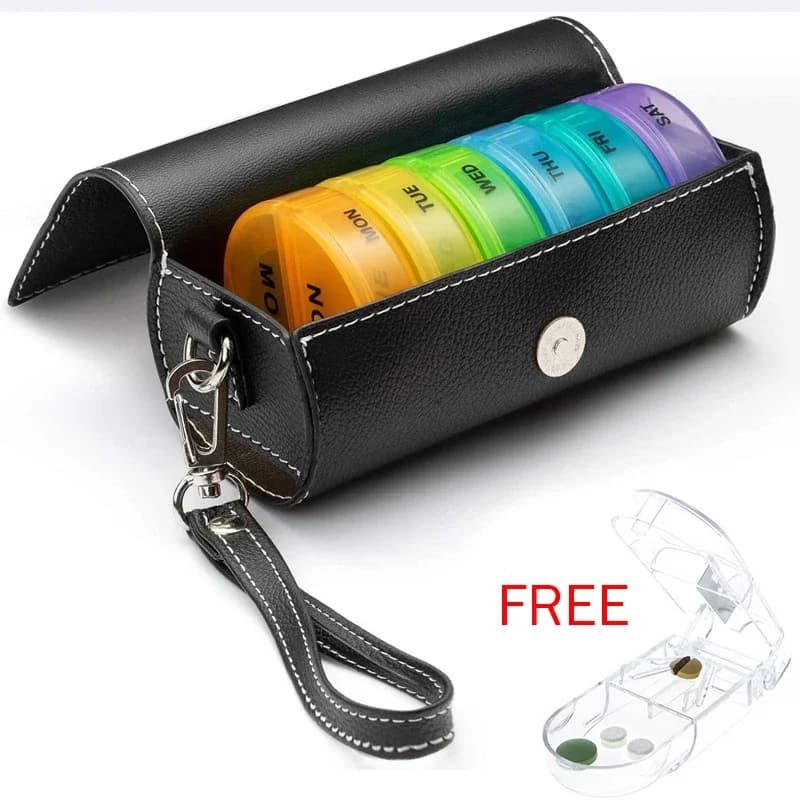 Weekly napkin with hidden waterproof compartments, suitable for medicines, supplements and vitamins.