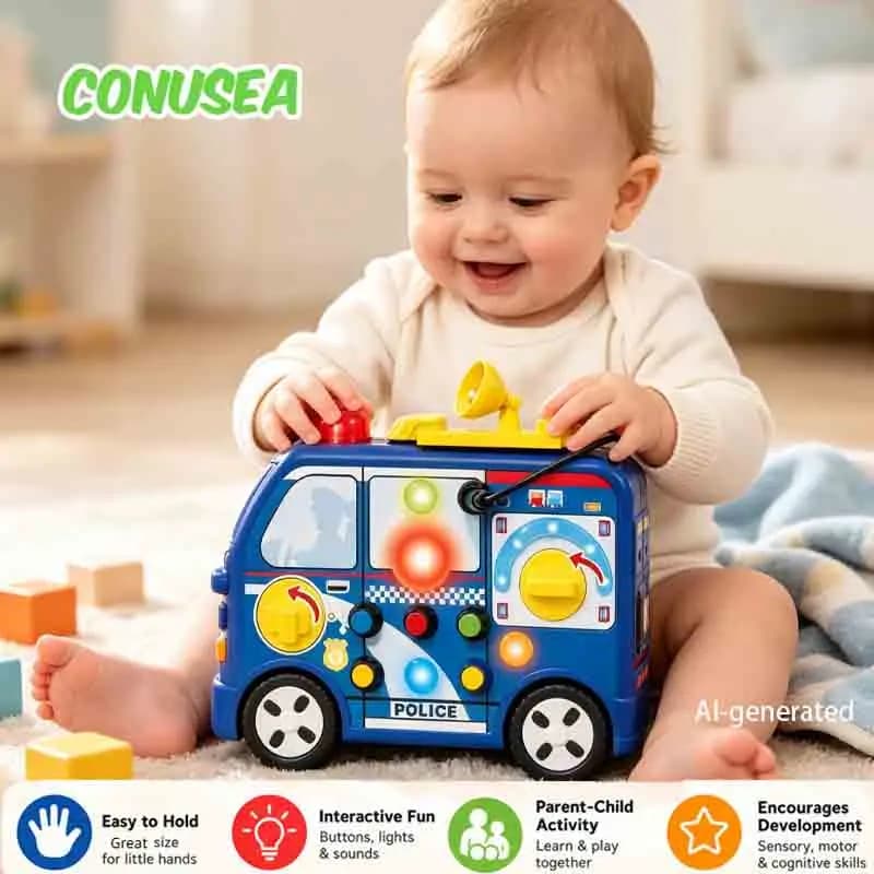 Baby Toys Enlightenment Cartoon Car Busy Car Games for Babies Interesting Cognitive Toys Early Education Kids' Electronic Toys