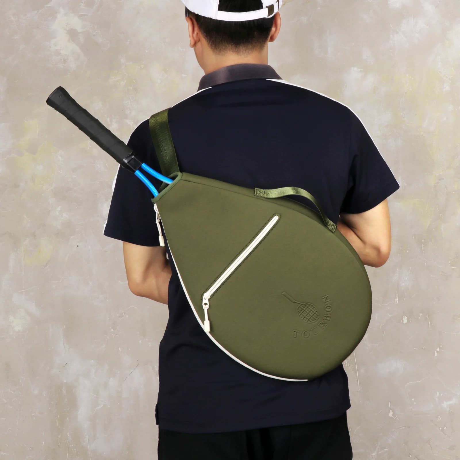 Tourbon Tennis Satin Shoulder Bag Sports Bag for Tennis Racket Light neoprene bag with outdoor adjustable shoulder strap