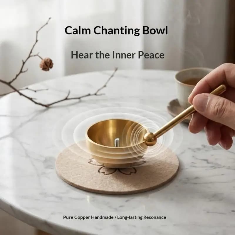 Small Brass Sound Singing Bowl Delicate Home Ornament for Yoga Practice Meditation Stress Relief Relaxation Use