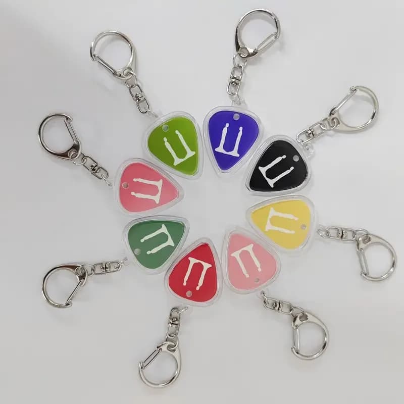1/5/10/15Pcs Guitar Pick Collection Box Clear Holder Keyring Bag Heart Shaped Guitar Picks Organizer Picks Storage Display Box