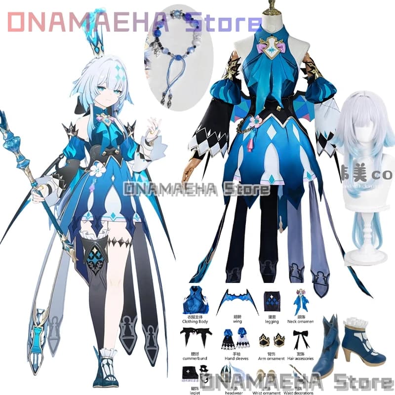 Cerydra Honkai Star Rail Cerydra Costume Cosplay Ruolo Abito Parrucca Accessori per gioielli Set Carnevale di Halloween Travestimento Vestire