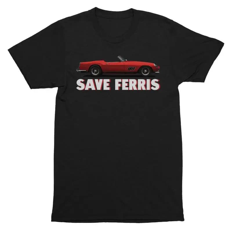 Salva Ferris T Shirt Adulti Divertente Film Parodia Uomo Cultura Pop Uomo