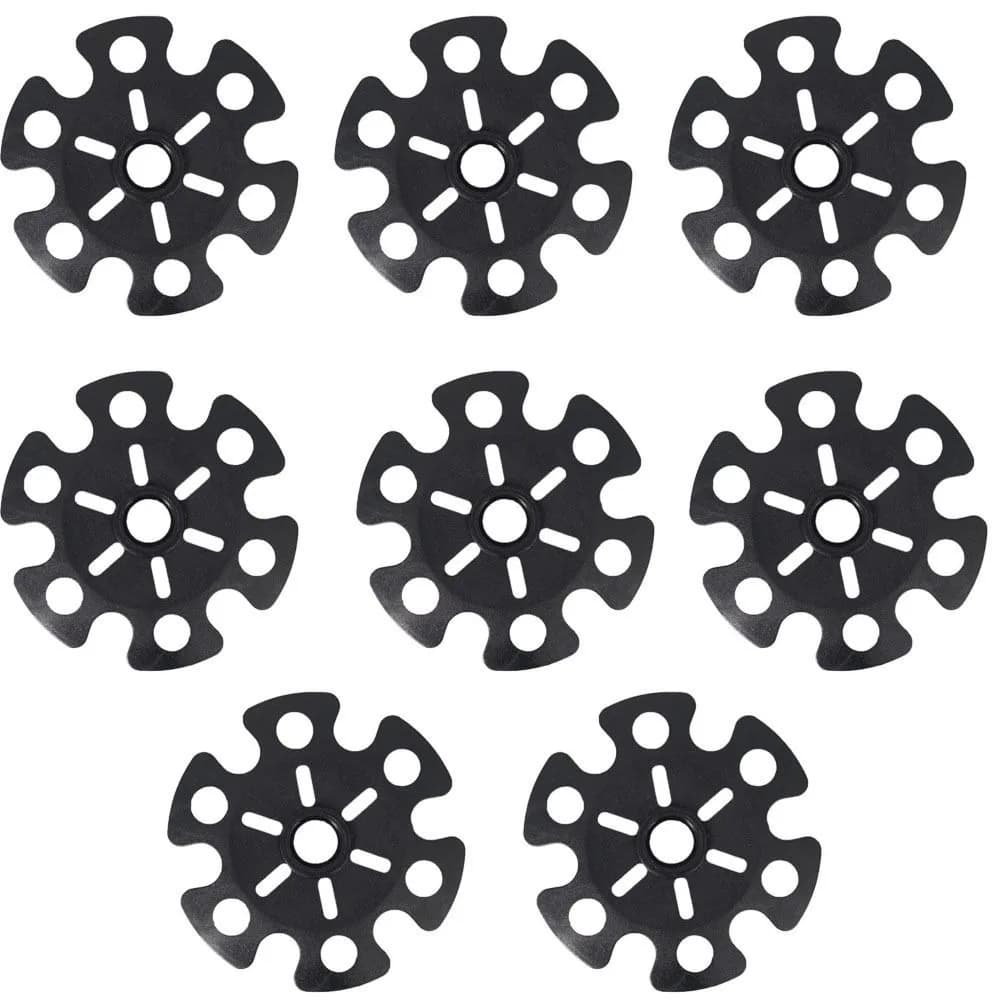 8Pcs Rubber Trekking Pole Replacement Accessory Shock Absorption Black Walking Hiking Stick Accessory Walking Stick Tips