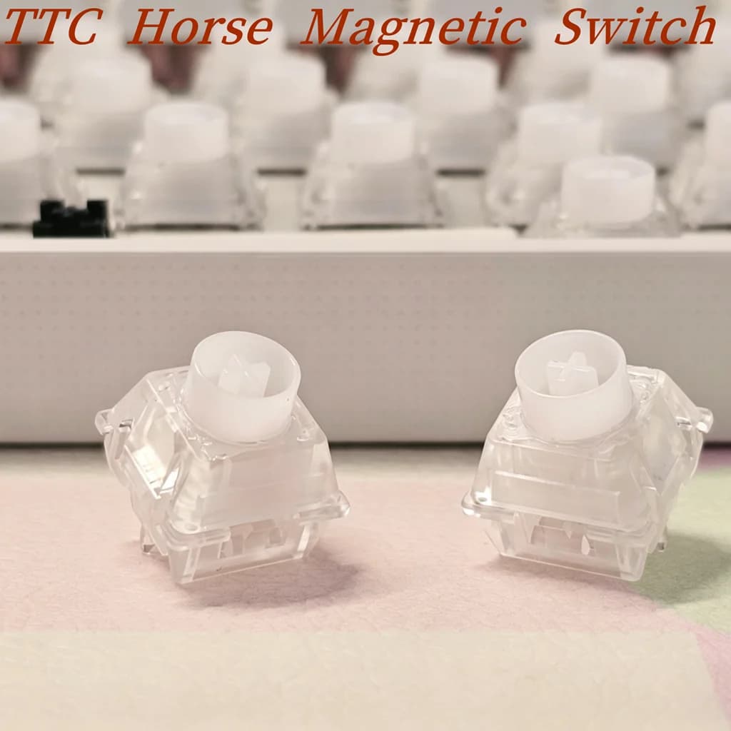 TTC Horse Magnetic Switch Innovative Built-In Axis Sound Package Double-lamp Position Transparent RGB Magnetic Keyboard Switches