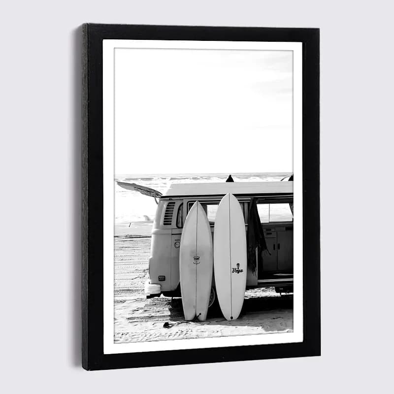 A4 13x18 cm 6x8 Black photo frame with Nordic poster Tela Beach Painting Sea Palm leaf Boat Horse Poster Frame Poster Frame