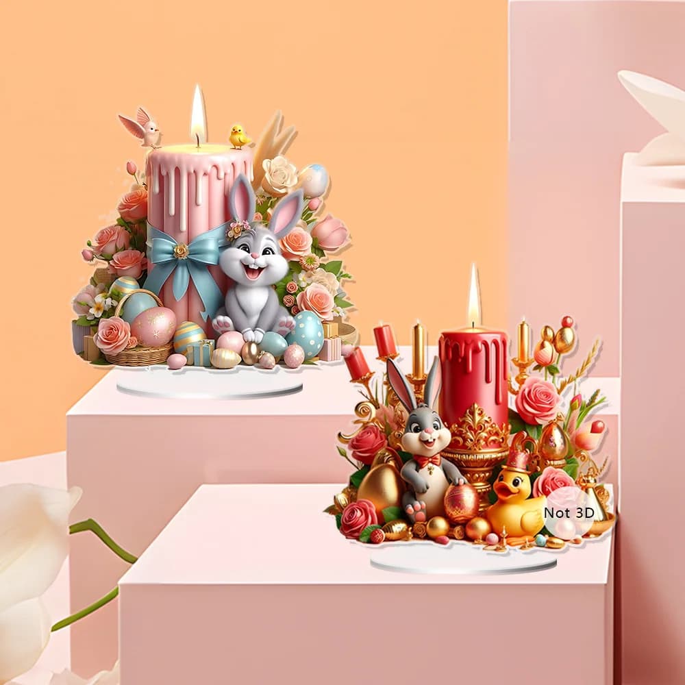 1 Pezzo Candela a Forma di Coniglio, Decorazione per Atmosfera Domestica, Ornamento da Tavolo per Soggiorno, Tema Animale Carino per Arredamento Camera