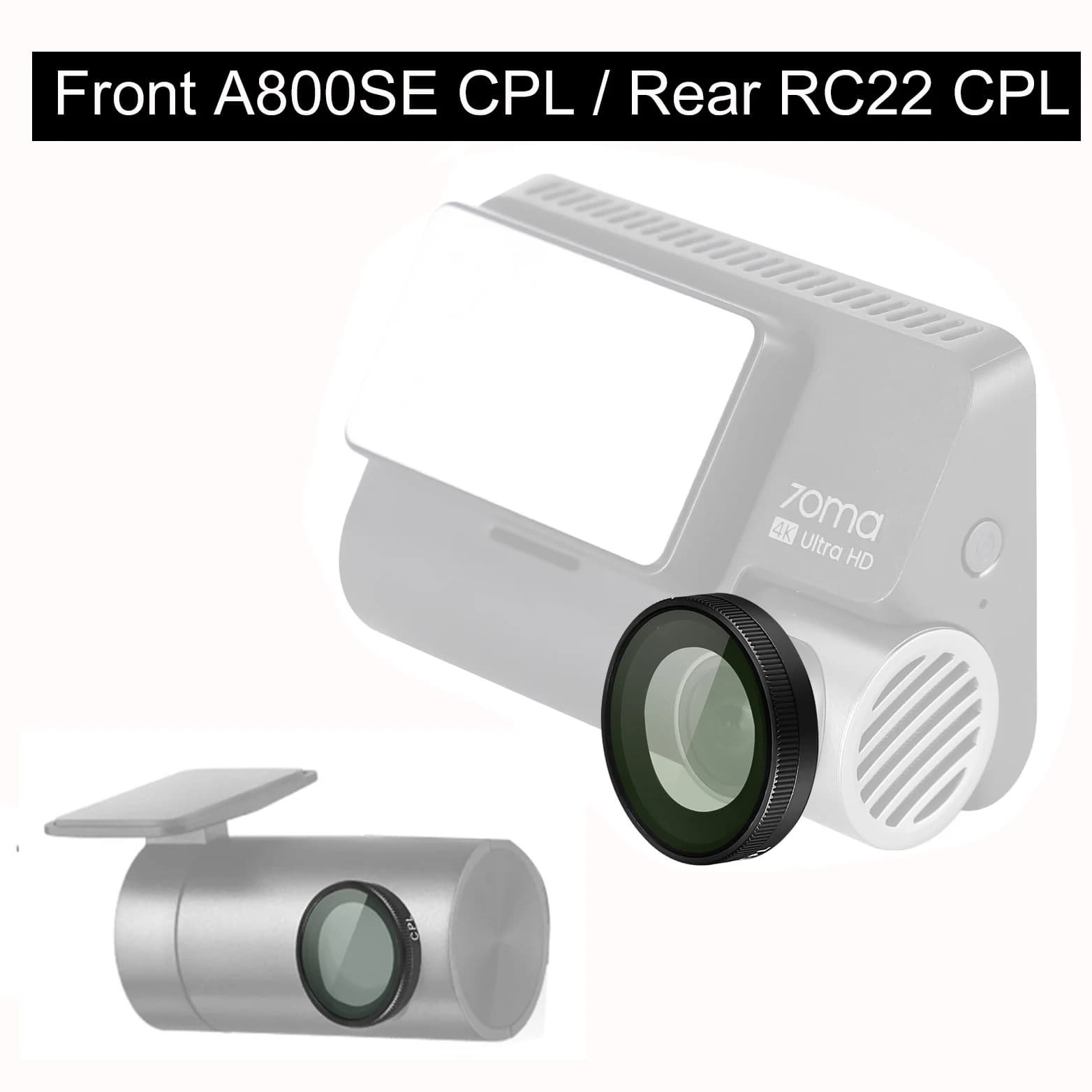 For 70mai Dash Cam A800SE CPL Filter Reduce glare Reflect for 70mai Rear Cam RC22 CPL