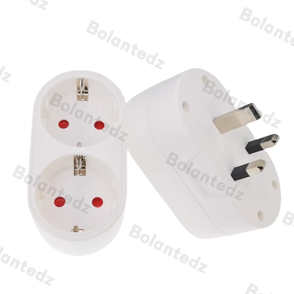 European EU To UK Plug Adapter Standard Euro 250V EU Plug To UK Electrical Socket Power Adapter Electrical Socket Outlet