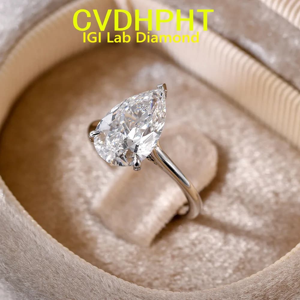 High-end Custom Jewelry IGI certificate real gold DE-VS-VVS Wedding ring engagement RING