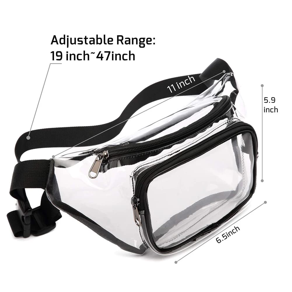 Mini PVC Shoulder Bag, Unisex, Waterproof, Transparent, for Running, Fitness and Travel