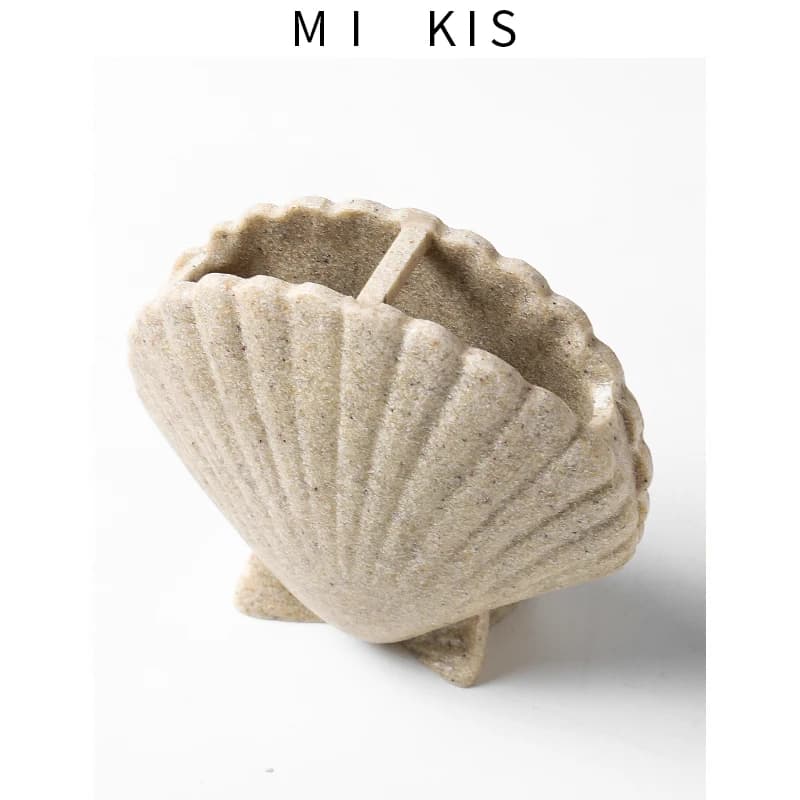 Wabi-Sabi Style Bathroom Sink Hole Stone Pattern Toothbrush Holder Desktop Comb Toothpaste Makeup Brush Storage Sample Room D...
