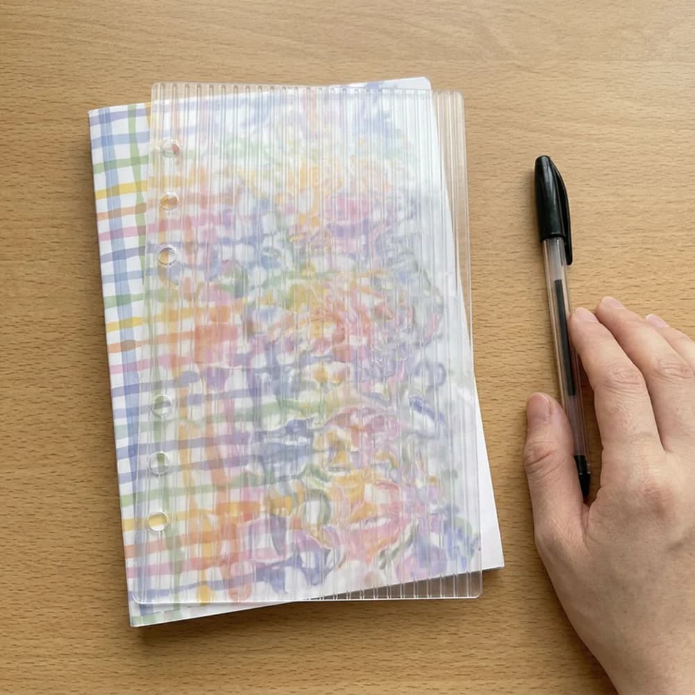 Copertina per Planner in Acrilico A5, Copertina Minimalista per Raccoglitore a 6 Anelli, Trasparente, per Quaderno a Fogli Mobili da Ufficio