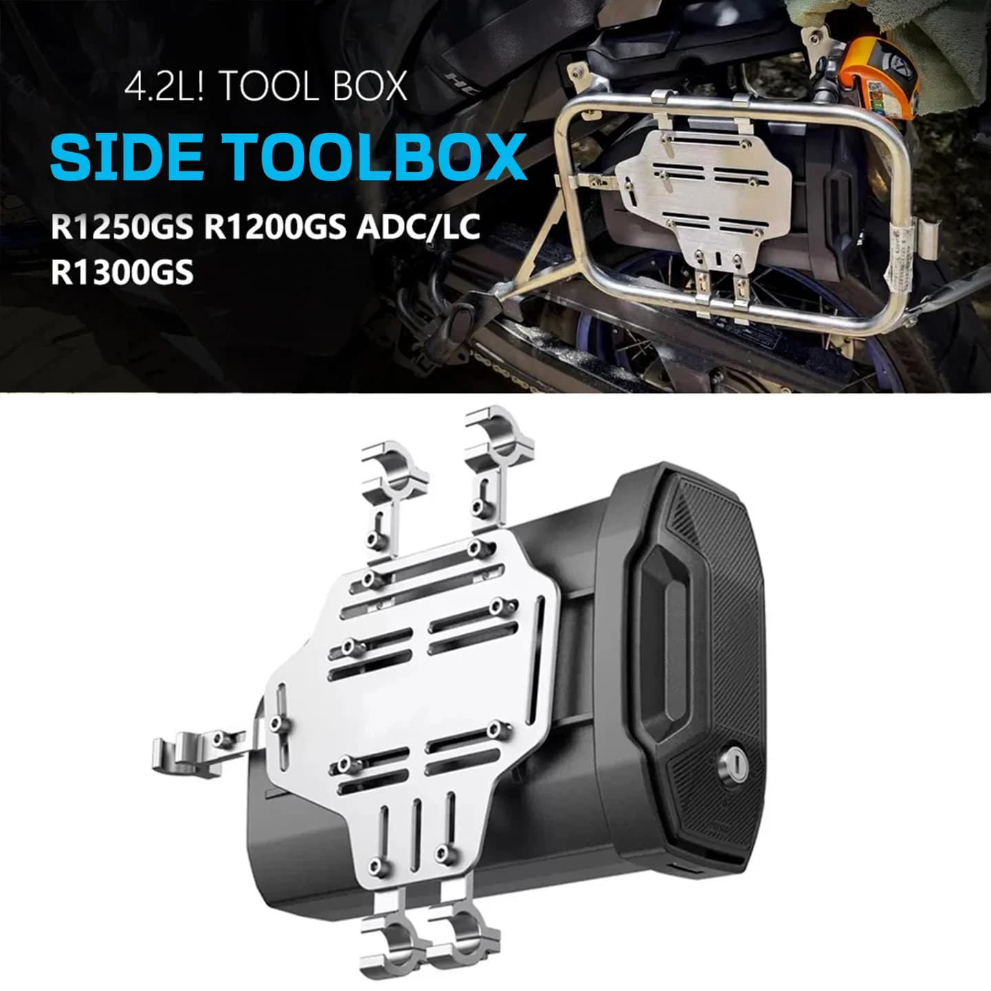 NUOVA Cassetta Porta Attrezzi Laterale per BMW R1300GS R1250GS R1200GS LC & ADV Adventure, Kit di Pronto Soccorso/Assistenza Stradale, Cassetta Attrezzi R 1300GS R1200 GS R1250 GS