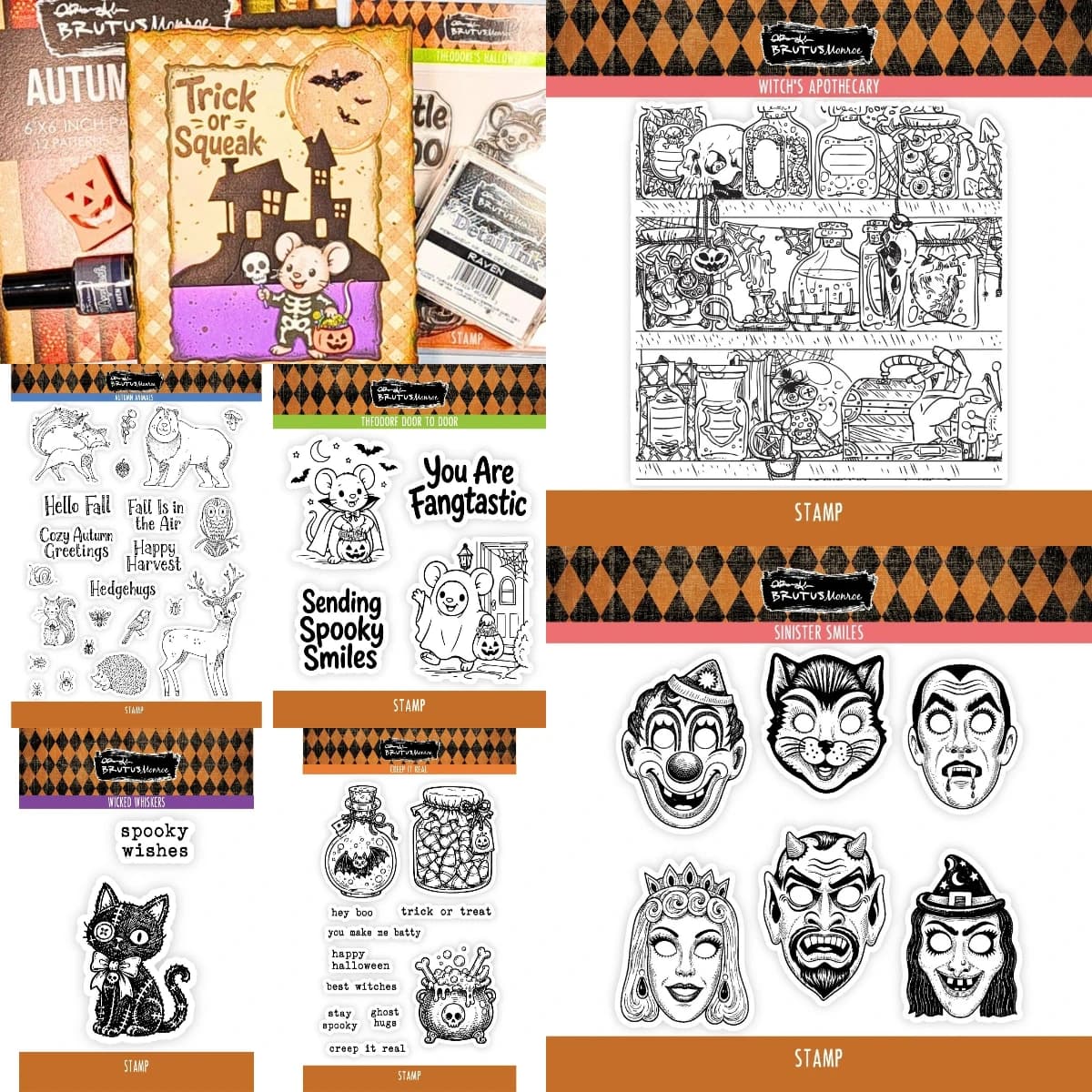 Wicked Whiskers Clear Stamps and Stencil For Craft Embossing Make Paper Greeting Card Making Template DIY Handmade