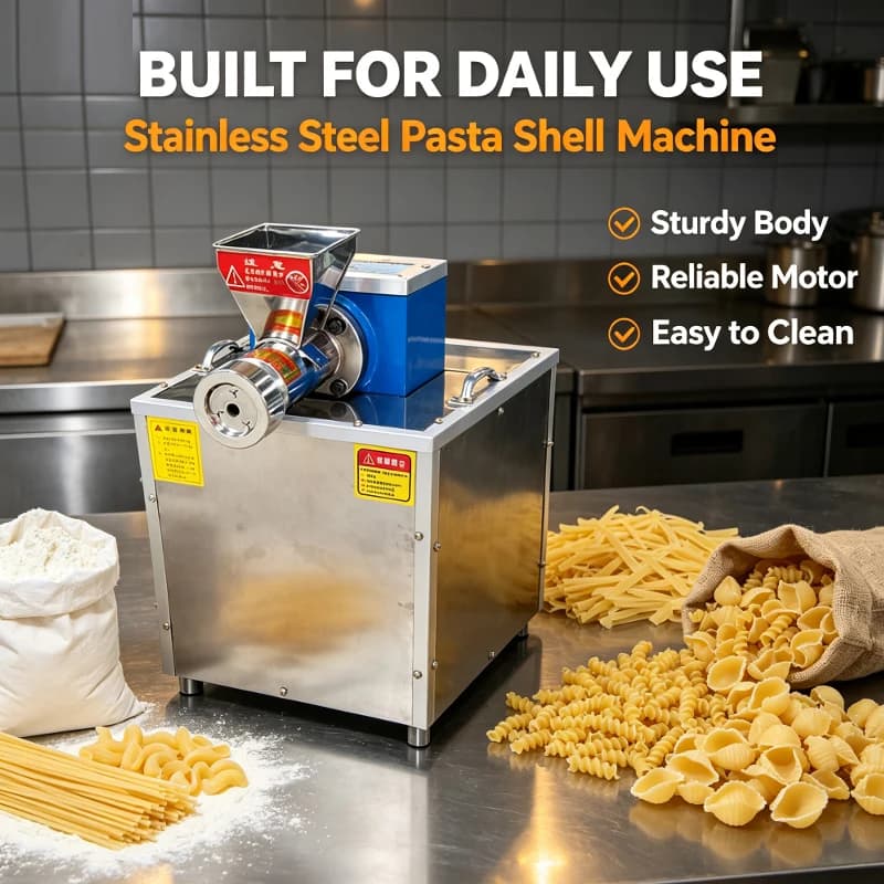 High quality 3000W Energy-saving MSJ-60 Commercial Pasta Machine Automatic Pasta Machine Macaroni Pasta Machine For Sale