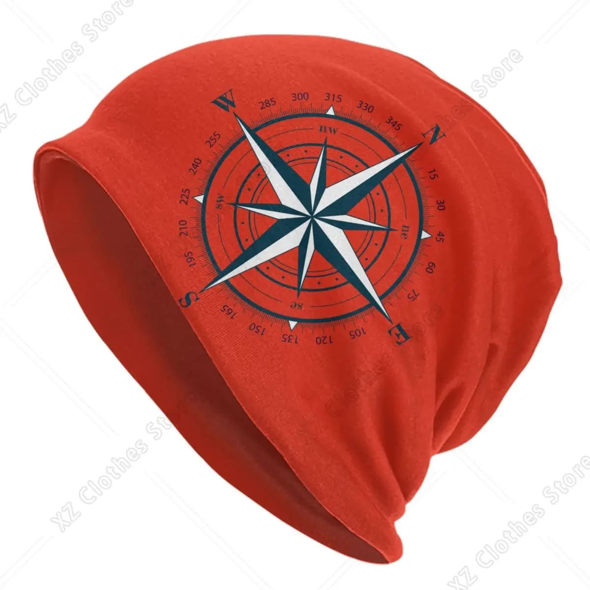Berretti con bussola nautica personalizzata Skullies Berretti per uomo Donna Unisex Fresco inverno caldo cappello lavorato a maglia Cappelli per cofano da barca con ancoraggio per adulti