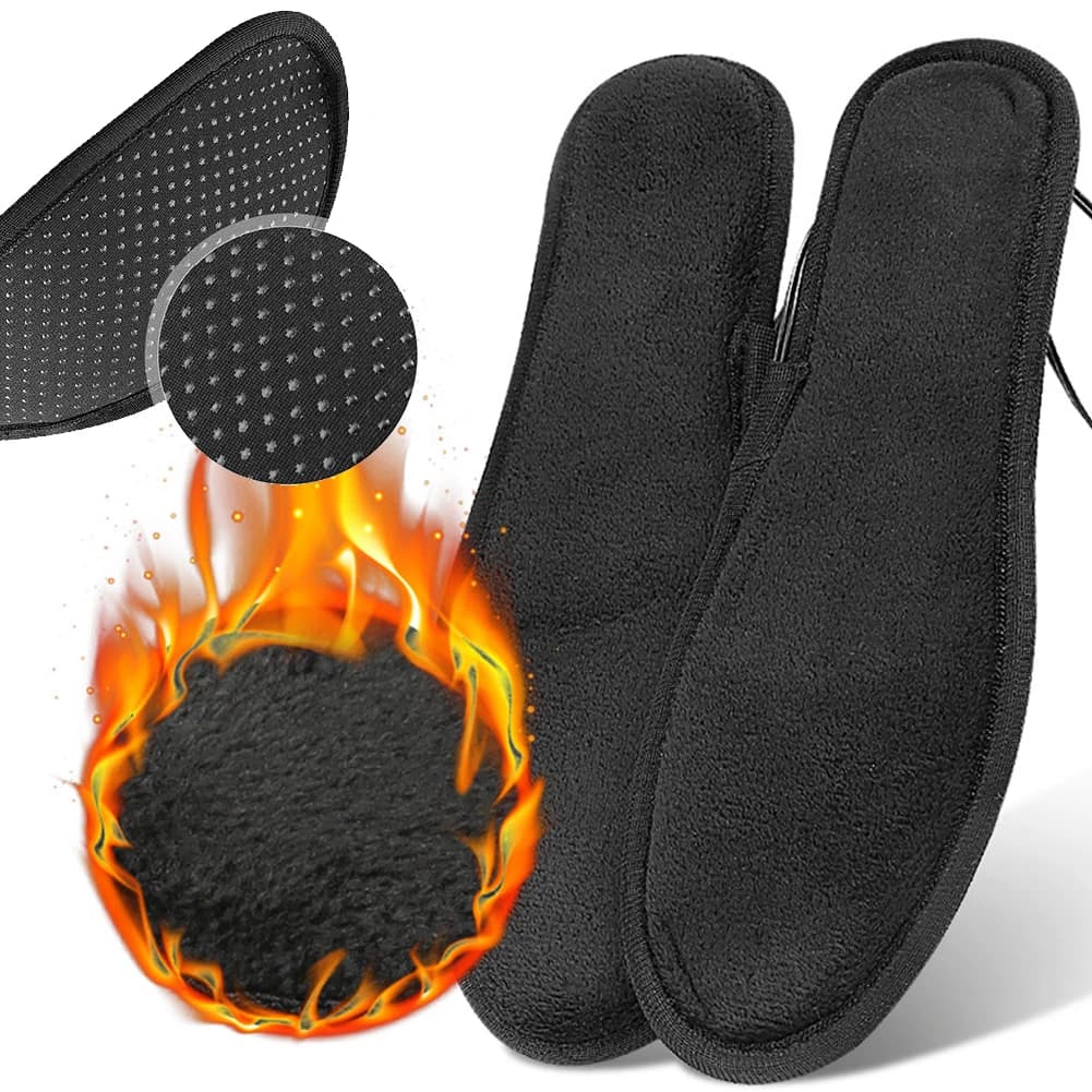 Solette Riscaldanti USB 39-46, Scaldapiedi Elettrici Invernali per Uomo e Donna, Cuscinetti Riscaldanti per Scarpe