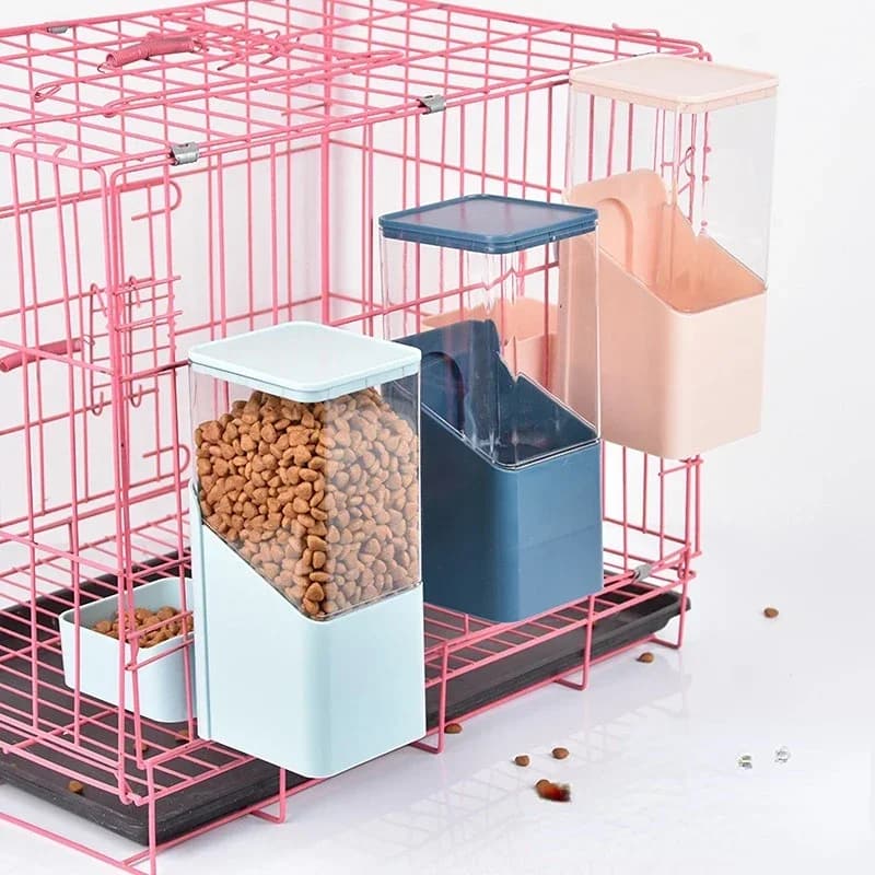 Alimentatore per animali domestici Ciotola automatica per gatti Ciotola per cani Gabbia sospesa Forniture per cani