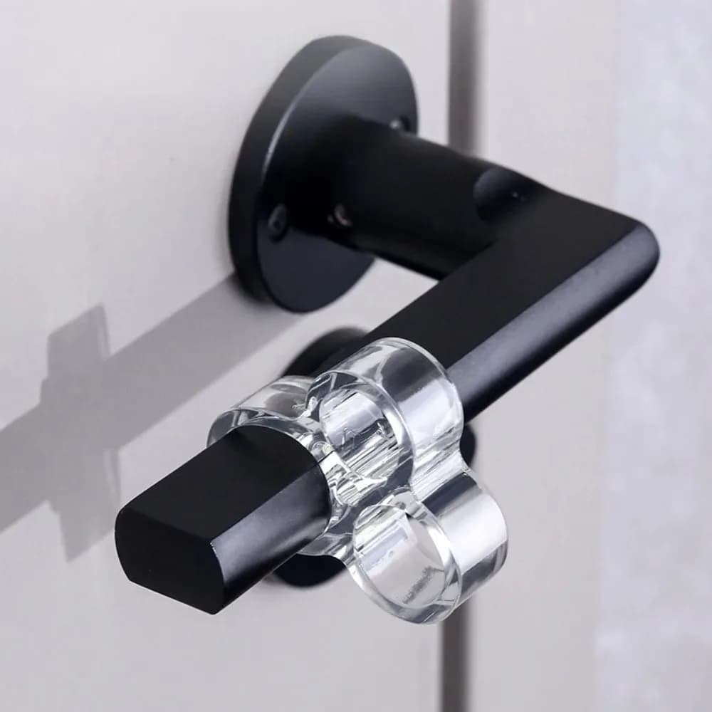 5-Pack Black Silicone Door Stopper Rings Vibration-Absorbing Rubber Wall Protectors Quiet Door Handle Buffers for Home Use