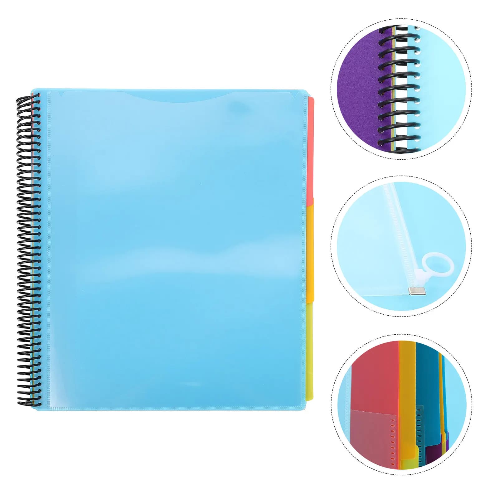 Cartella Portadocumenti a Spirale Leggera e Compatta, Organizzatore Portatile per Studenti, Professionisti e Documenti Domestici