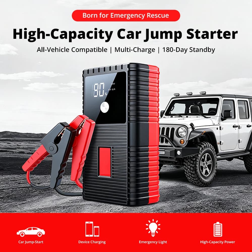 Car Jump Starter Power Bank Car Battery Starter 800A 12V Auto Starting Device with LED Light For Auto Battery Booster Buster