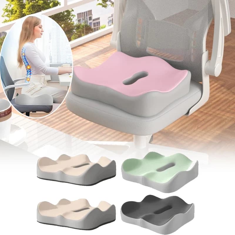 Cuscino del sedile in memory foam a 3 zone Supporto lombare ergonomico con correzione della postura per uso su sedia a rotelle per auto da ufficio