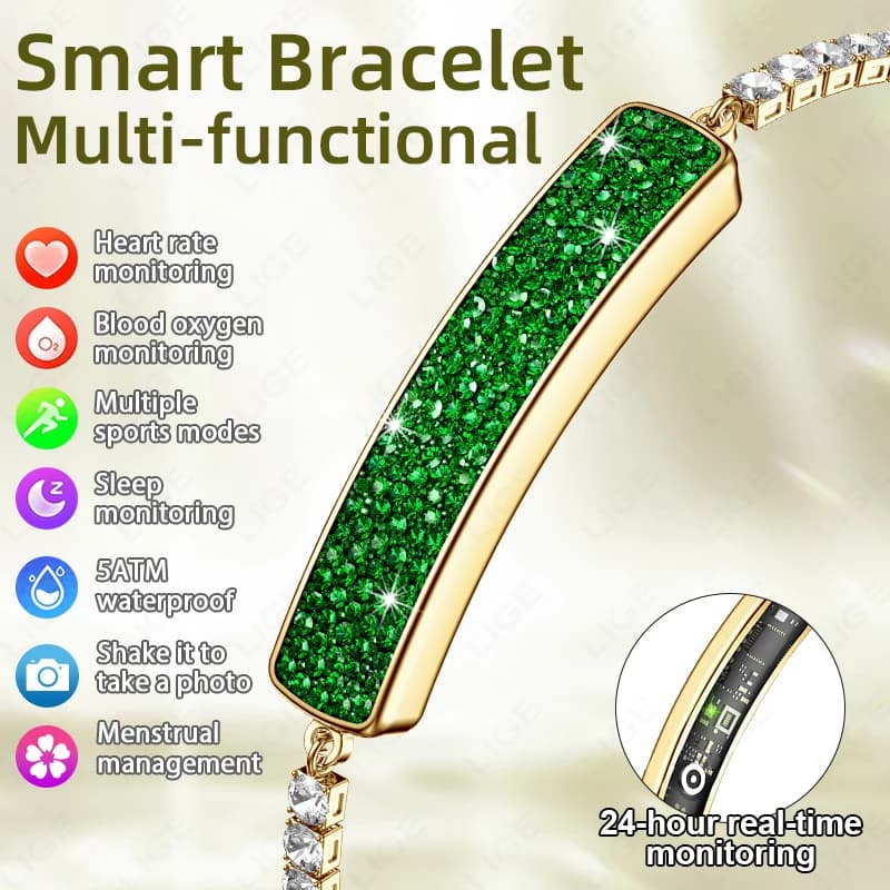 LIGE senza schermo Smart Watch donna sport fitness cardiofrequenzimetro 5ATM impermeabile moda diamante Smartwatch per Andrio IOS nuovo