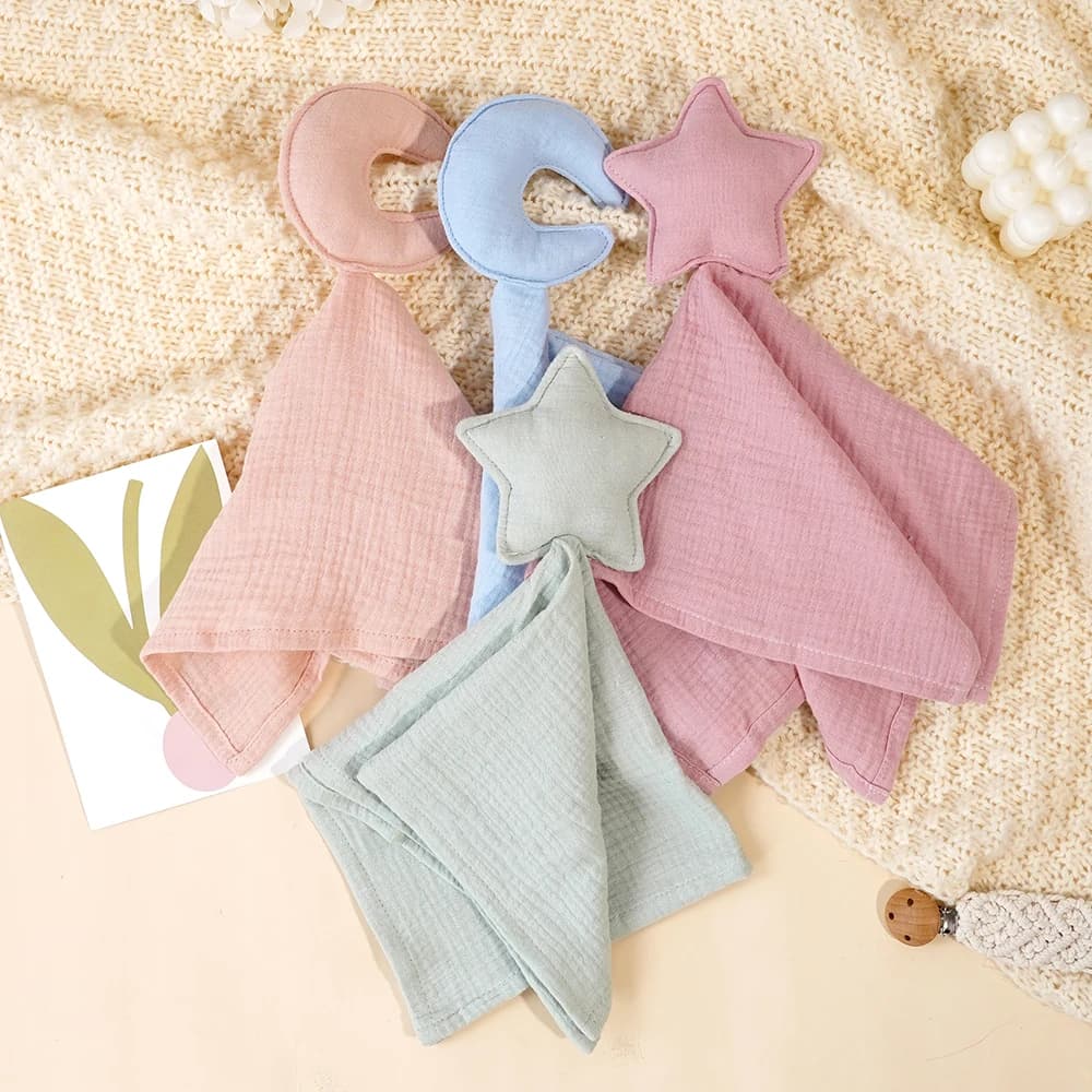 Elinfant 1 Pz Bambino Succhietto Placare Asciugamano Bavaglino Mussola Morbida Bambola Massaggiagengive Neonati Comfort Dormire Allattamento Coccole Coperta Giocattoli