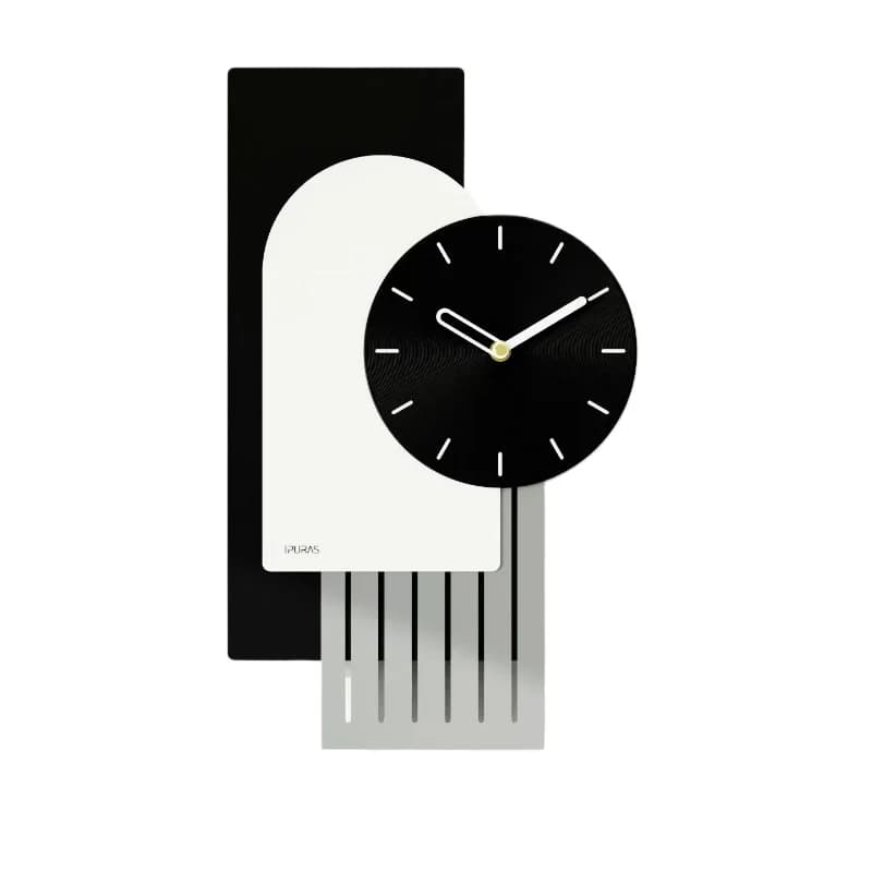 Ultra-quiet three-dimensional minimalist Nordic light luxury personalized creative art clock living room wall clock