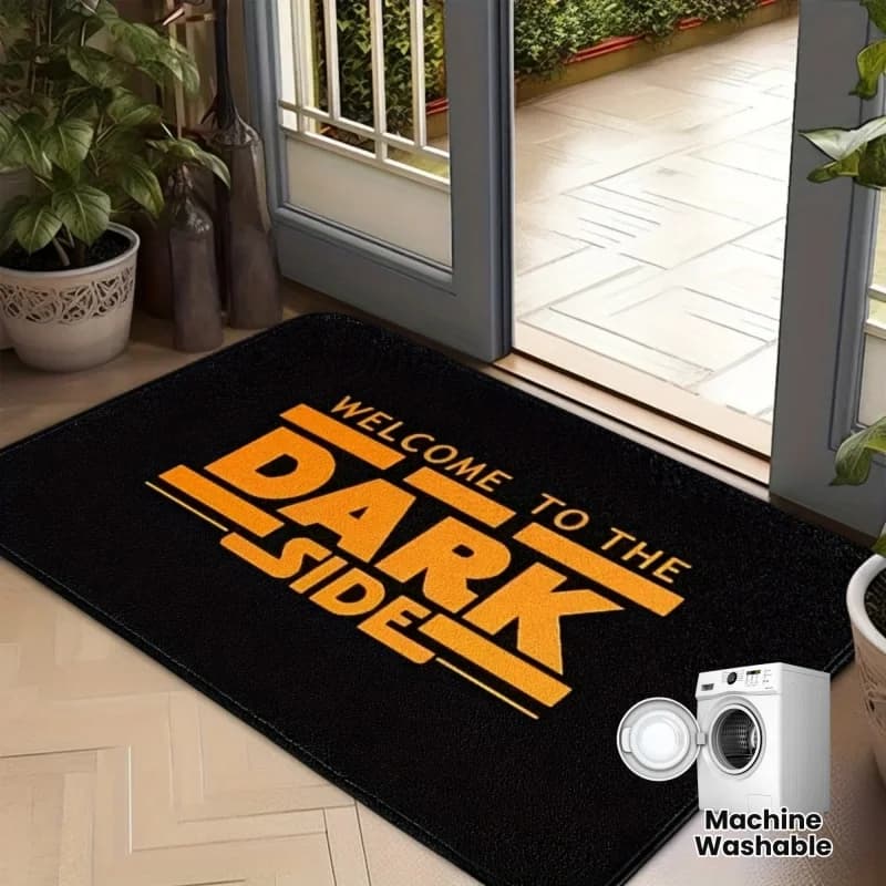 VIKAMA Tappetino Dark Side, decorazione da pavimento trendy ed edgy per l'ingresso, la camera da letto, decorazione a tema pop culture