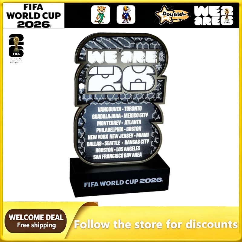 Host City FIFA World Cup 3D LED Night Light USB Desk Lamp Bedroom Room Home Decor Soccer Fan Collectible Ornament Souvenir Gift