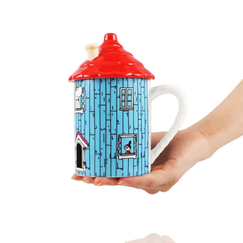 Tazza in Ceramica Creativa a Forma di Casa Moomin, Action Figure Anime, Merchandising Anime, Decorazione da Scrivania, Tazza Grande per Latte, Succo e Acqua