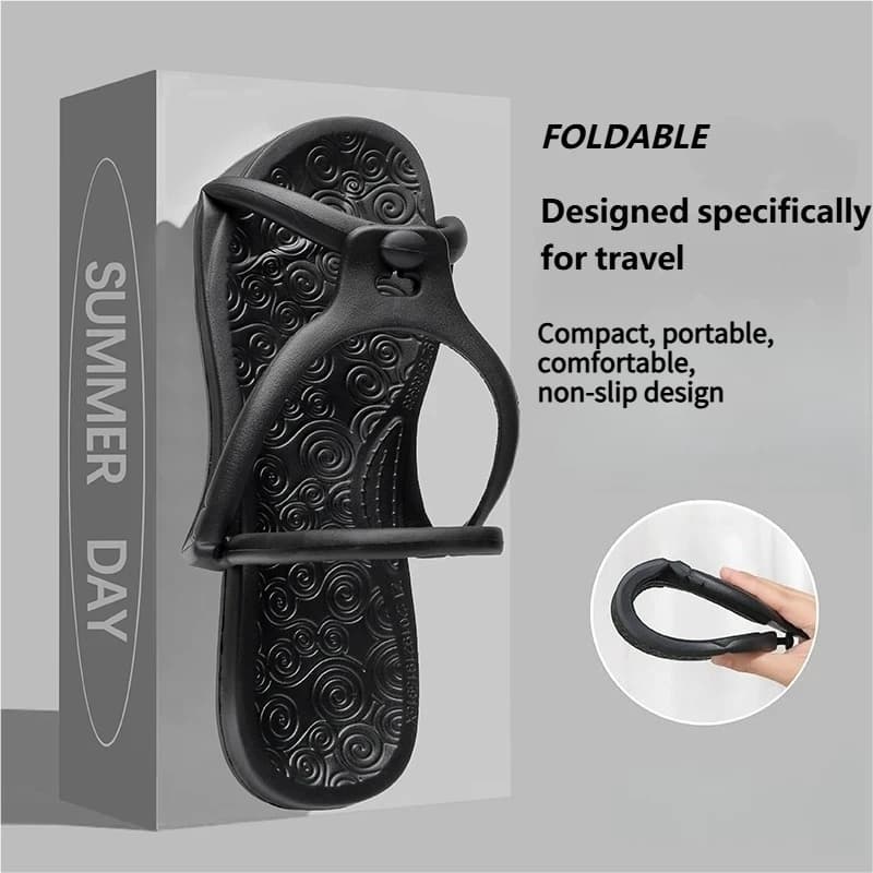 Ciabatte da Viaggio Pieghevoli Migliorate Unisex in EVA, Infradito Antiscivolo per Hotel, Bagno, Interni ed Esterni, Portatili, Leggere e Comode