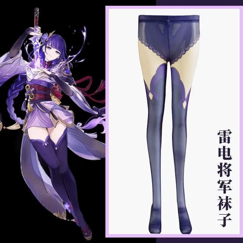 Nuovo Genshin Impact Beelzebul Anime Gioco Cosplay Lolita Calzini alti al ginocchio Calze alte alla coscia Accessorio per studenti mascotte Regalo per i fan
