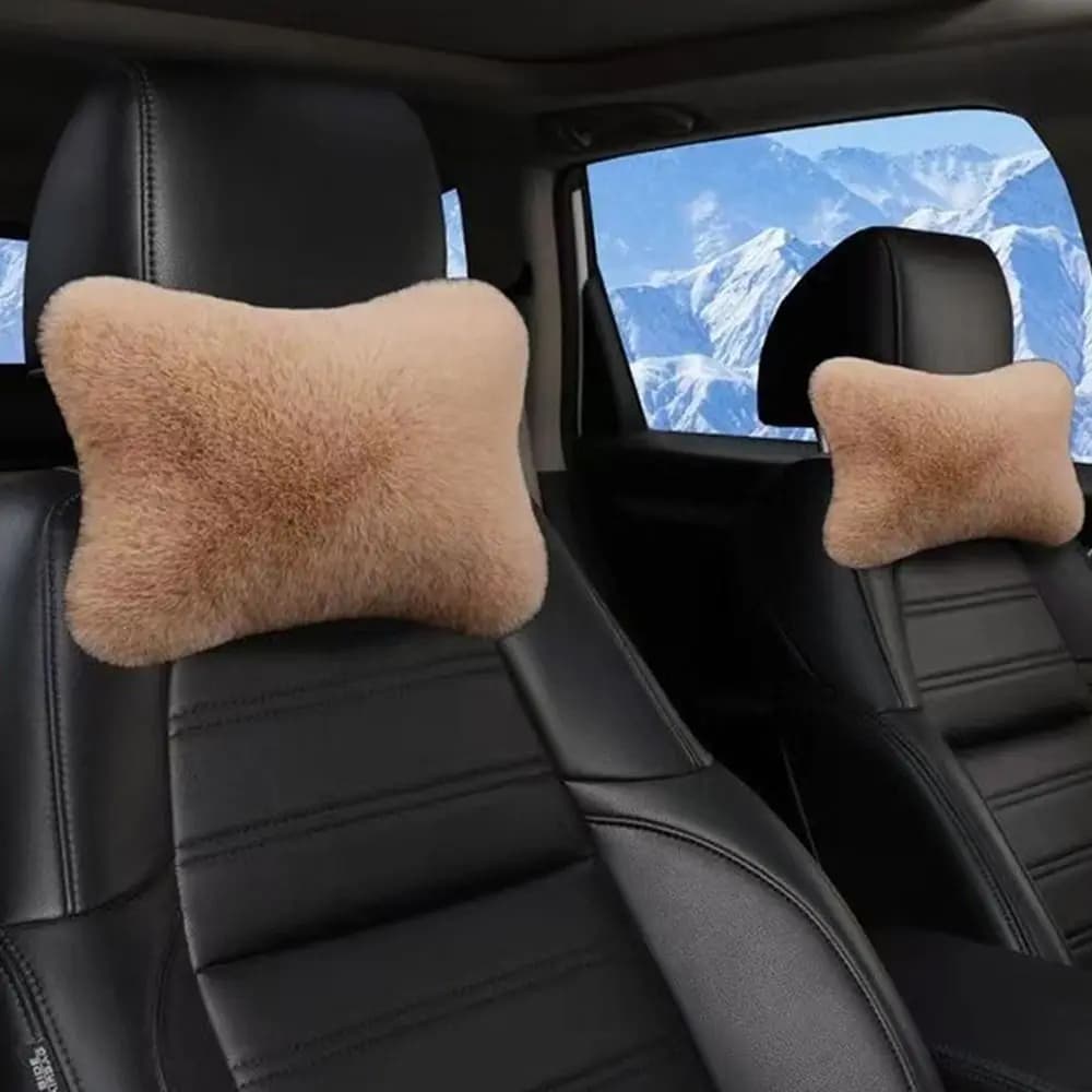 Pratico poggiatesta per auto, calore e comfort, cuscino universale per poggiatesta per l'inverno