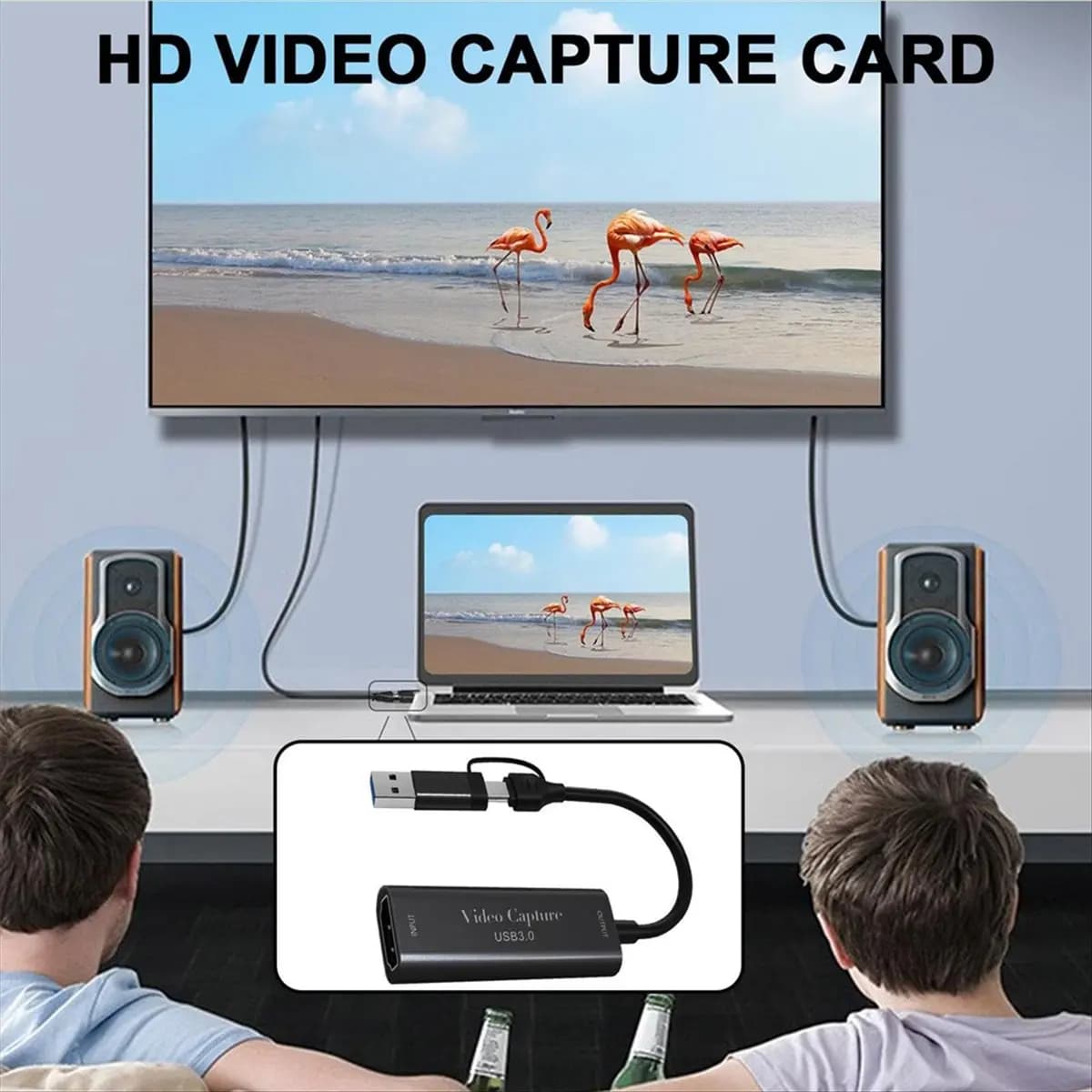 Scheda di acquisizione video USB 3.0 AS62 4K HDMI-compatibile a 1080P 60fps USB Type-C per registrazione, gaming, streaming e trasmissione live