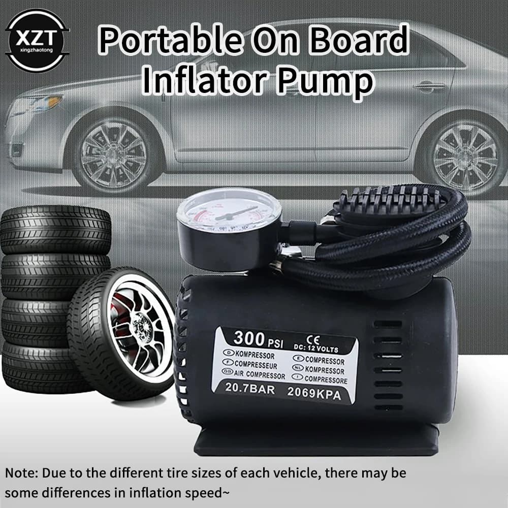 Pompa di gonfiaggio dei pneumatici del compressore d'aria per auto portatile universale Mini pompa del compressore d'aria Ruote Gonfiatore Strumenti di riparazione Accessori auto