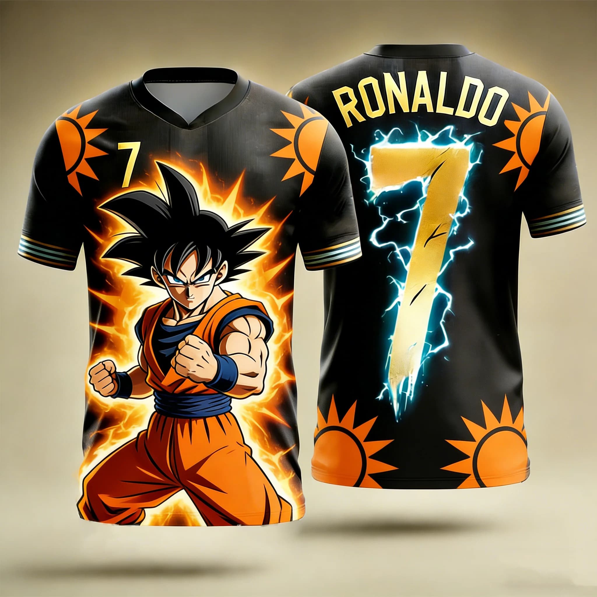Maglia da Calcio Ronaldo 7 Edizione Speciale 2026 Dragon Ball - Nuova Maglia Sportiva a Maniche Corte da Allenamento