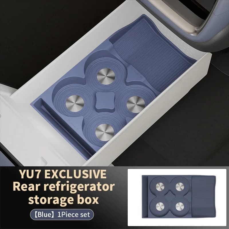 Scatola portaoggetti per bracciolo centrale per Xiaomi Yu7 2025 2026, tappetini protettivi in silicone, organizer porta bicchieri, parti interne