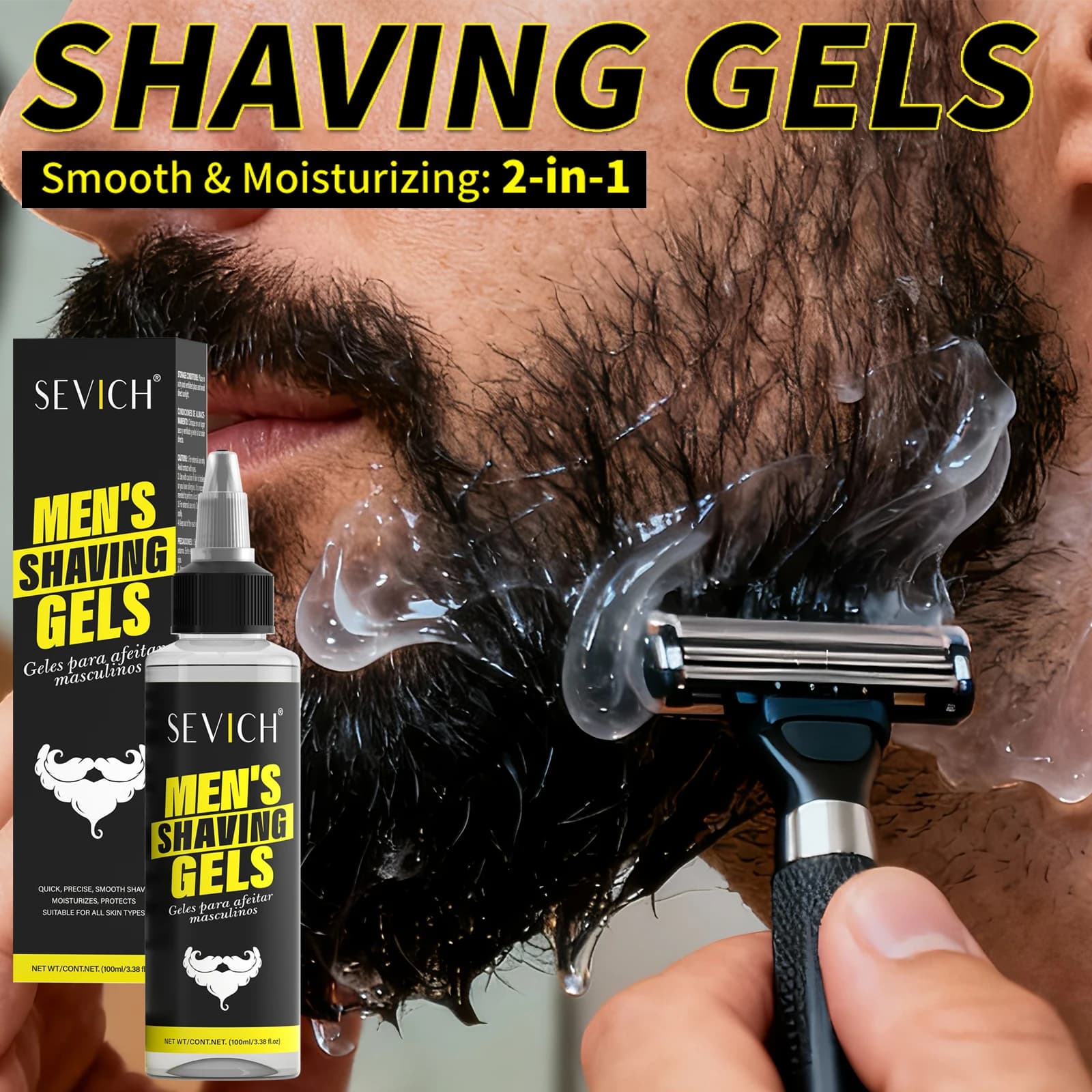 Non-irritating beard gel for man hydrating colon Spray afterbarba softening the base Barba Shaving cream Tools for beard care