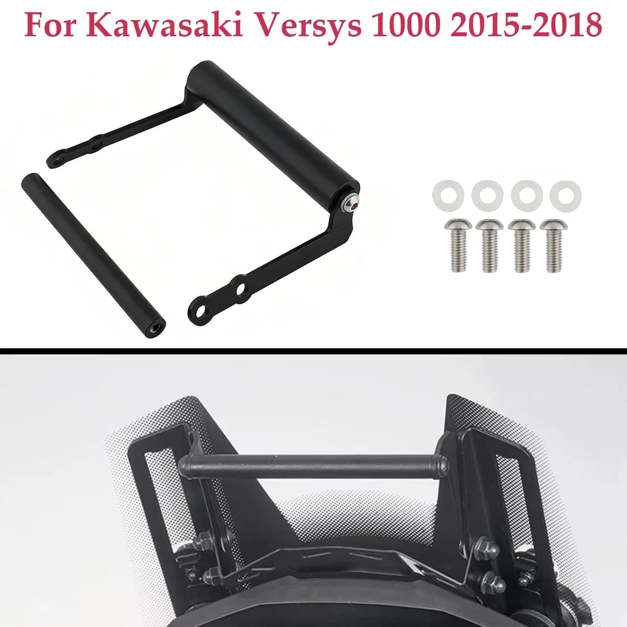 Supporto per telefono da moto 12/22MM per Kawasaki Versys 1000 VERSYS1000 2015-2018, staffa per navigatore GPS
