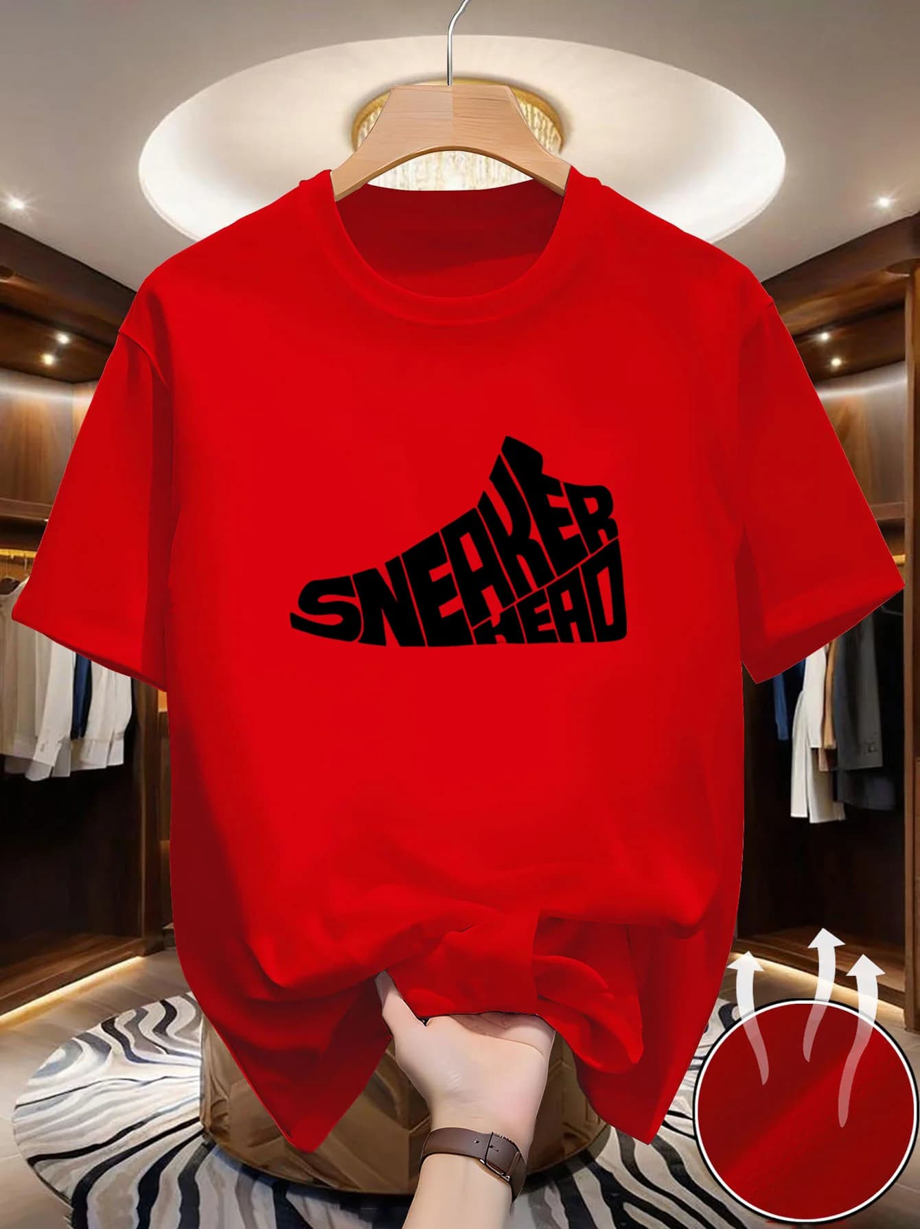 Single men's round-neck short-sleeved T-shirt. Elegant and unique style. Loose and naturally fitted. Suitable for daily wear. Ca