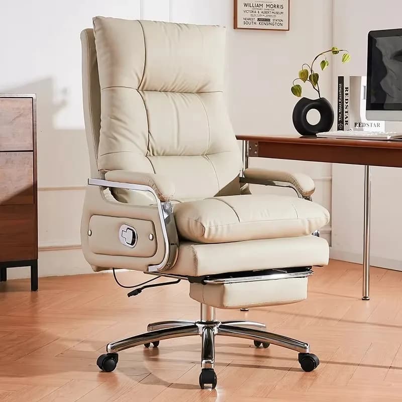 Sedia da Ufficio con Braccioli e Poggiatesta, Design Ergonomico Confortevole, Poltrona da Gaming Marrone, Arredo Ufficio Flessibile