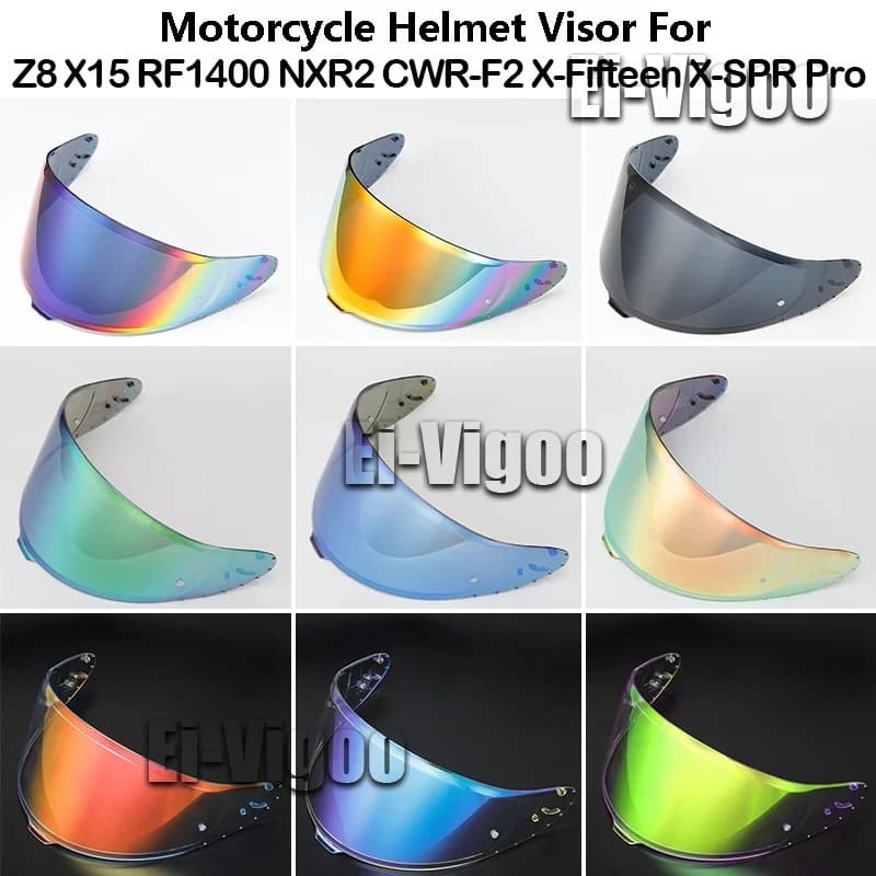 For RF1400 NXR2 CWR-F2 CWR-F2R Z8 X15 X-Fifteen X-SPR Pro Visor Helmet Sunscreen UV Protection Moto