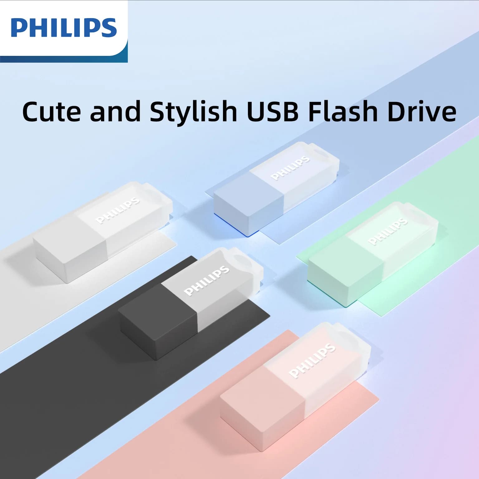 PHILIPS Simpatico chiavetta USB da 128 GB Novità Memory Stick in silicone morbido USB Thumb-Drive Cartoon per PC/Tablet/Mac/Laptop