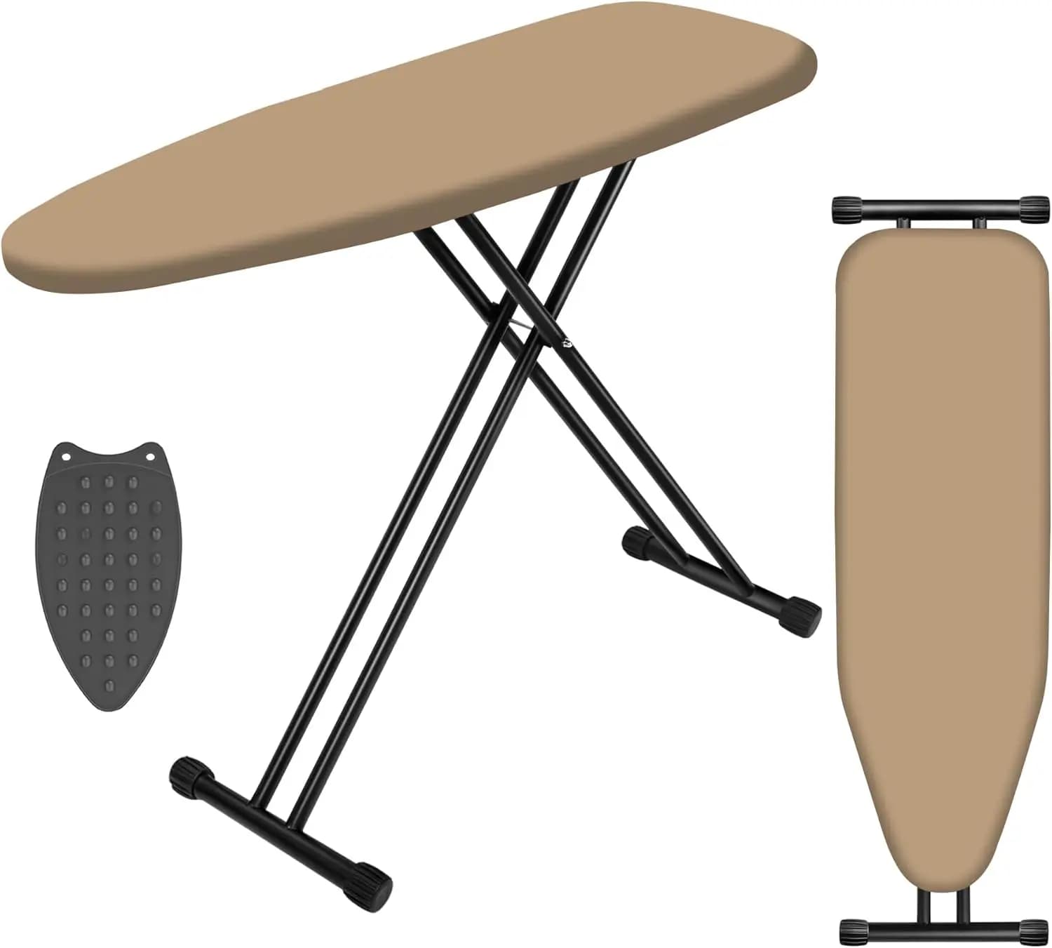 Asse da Stiro Compatta 13x43 Pollici con Copertura Imbottita Spessa, Design Pieghevole Stabile per Facile Conservazione