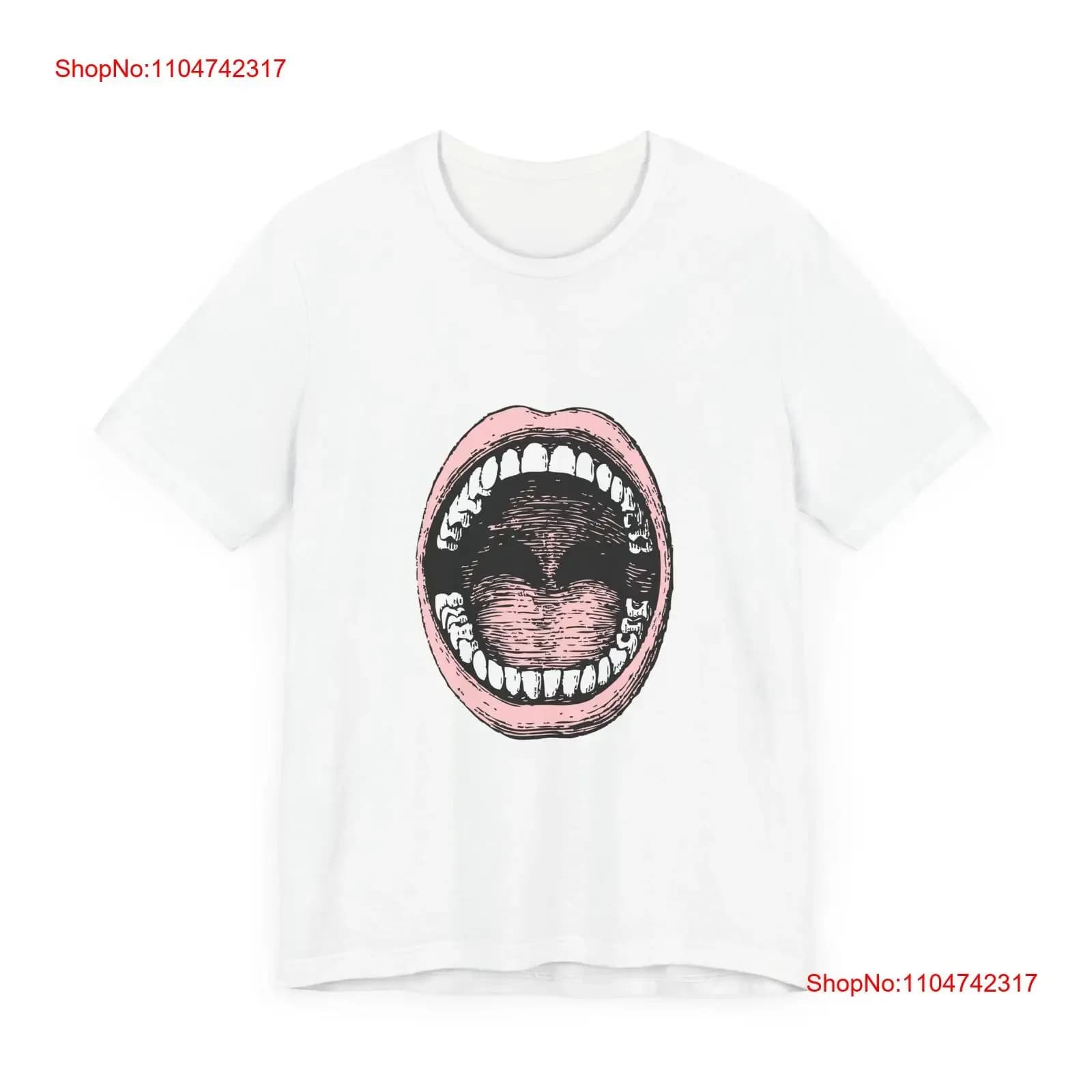POP Culture Classics Big Mouth Jersey T Shirt vintage Washed Versatile fashion designer clothes streetwear Stretched Unisex