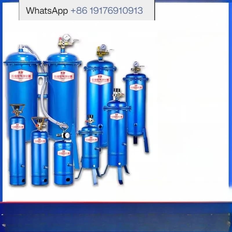 Compressore Compressore d'aria Filtro dell'aria Separatore olio-acqua di precisione Depuratore di drenaggio automatico Serbatoio di essiccazione Rimozione dell'acqua