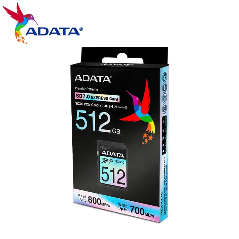 ADATA Premier Extreme SD7.0 Express Memory Card 256GB 512GB 800/700MB/s PCIe NVMe V30 4K UHD Video for Professional Camera